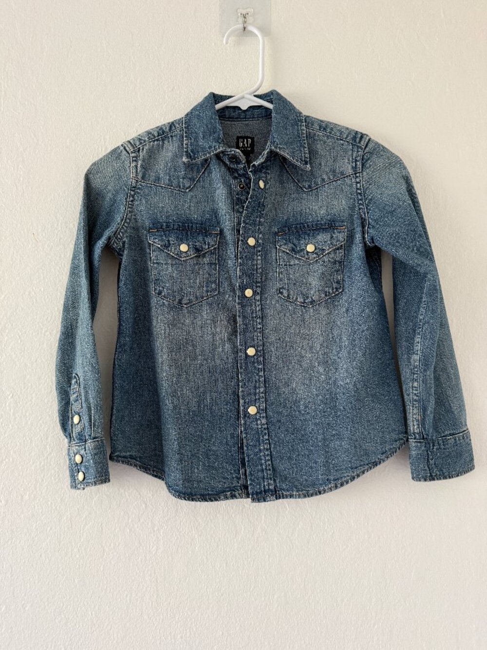 GAP Denim Boys Shirt LS Snap Up Western Style